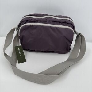 Eddie Bauer Small Ripstop Lightweight Crossbody Multi Pocket Travel Bag NEW